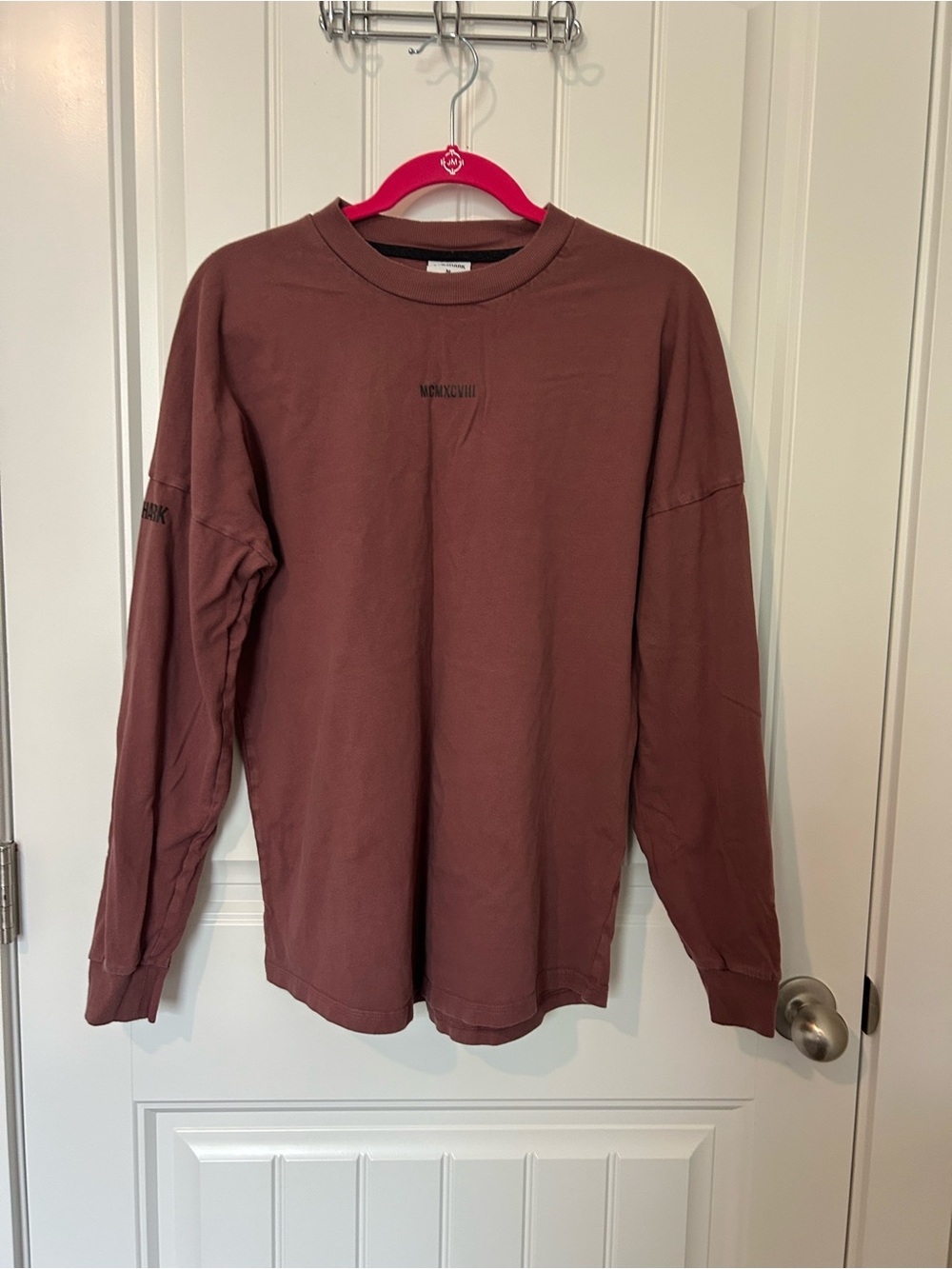 Gymshark Long Sleeve Crew in Deep Brown